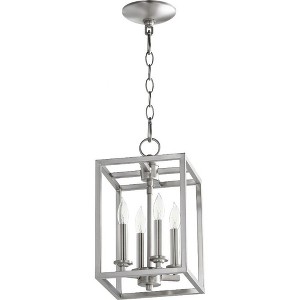 Quorum Lighting Cuboid 4 - Light Chandelier in  Satin Nickel - 1 of 1