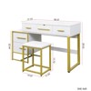 SKRAN Makeup Vanity Set with Mirror, Dresser Table with Nightstand, 4 Drawers - MDF, Ideal for Bedroom and Beauty Essentials Organization - 3 of 4