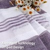 Sheer Curtains for Living Room Bedroom, Stripe Farmhouse Curtains Faux Linen Window Treatments Semi Curtain, Bathroom Curtain Window Grommet，2 Pcs - 4 of 4