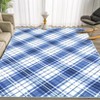 Geometric Machine Washable Rug with Rubber Backing for Living Room Lines Non-Slip Dining Room Rug Easy-Cleaning Floor Carpet for Bedroom Playroom - 3 of 4