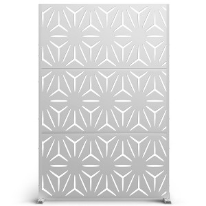 Dovelina Metal Outdoor Privacy Screen Freestanding Patio Decorative Screens - 1 of 4
