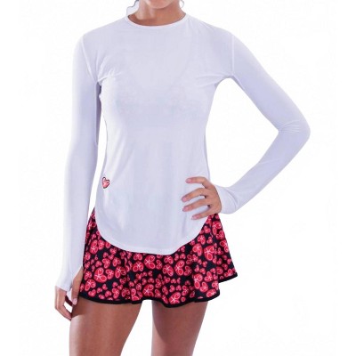 Women's Mesh Long Sleeve Crew Tee - Love Love Tennis
