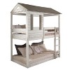 NicBex Twin over Twin Bunk Bed with Safety Guardrail,Solid Pine Wood Loft Bed with Built-in Ladder,Rustic Bunk Beds,Bunk Beds for Bedroom - 2 of 4