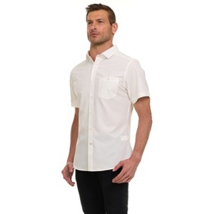 Canada Weather Gear Men’s Short Sleeve Button-Up Shirt – Stretch Dress Shirt – Wrinkle Resistant, Moisture Wicking - 1 of 4