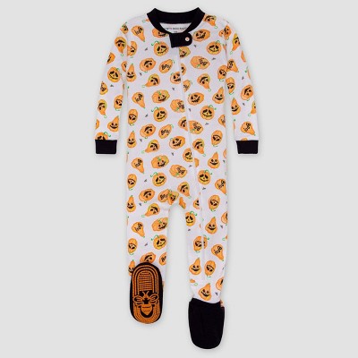 Burt's Bees Baby® Baby Pumpkin Footed Pajama - Black 12M