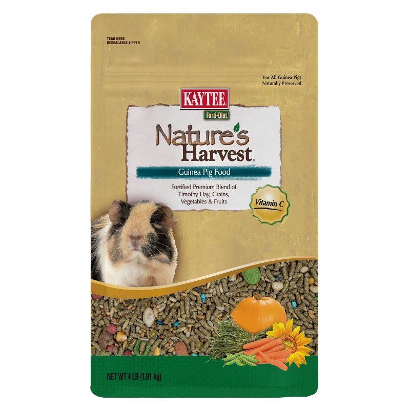 Kaytee Nature&#39;s Vegetable, Grain, Fruit Harvest Guinea Pig Small Animal Food - 4lbs, 1 of 7