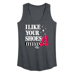 Women's - Wizard of Oz - I Like Your Shoes Ruby Slippers Graphic Racerback Tank - 1 of 4