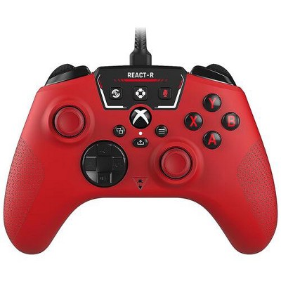 Turtle Beach - Turtle Beach REACT-R Wired Game Controller - Officially Licensed for Xbox Series X & S, Xbox One, and Windows 10/11 PC - Red