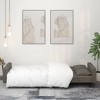 vidaXL 2-Seater Sofa Bed with Two Pillows Dark Gray Velvet - 3 of 4