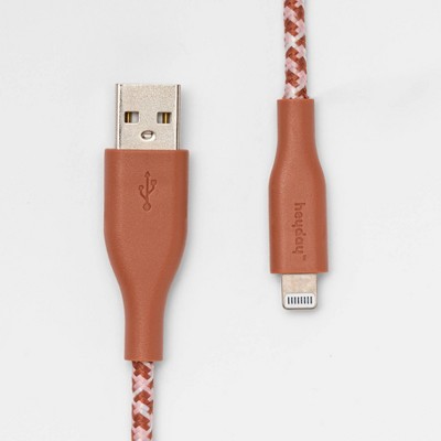 heyday™ 6' Lightning to USB-A Braided Cable - Cedar Wood