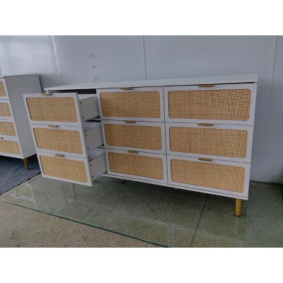 Rattan 9 Drawer Dresser