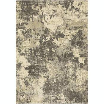 Oriental Weavers Astor Collection Fabric Grey/Beige Abstract Pattern- Living Room, Bedroom, Home Office Area Rug, 7'10" X 10'10"