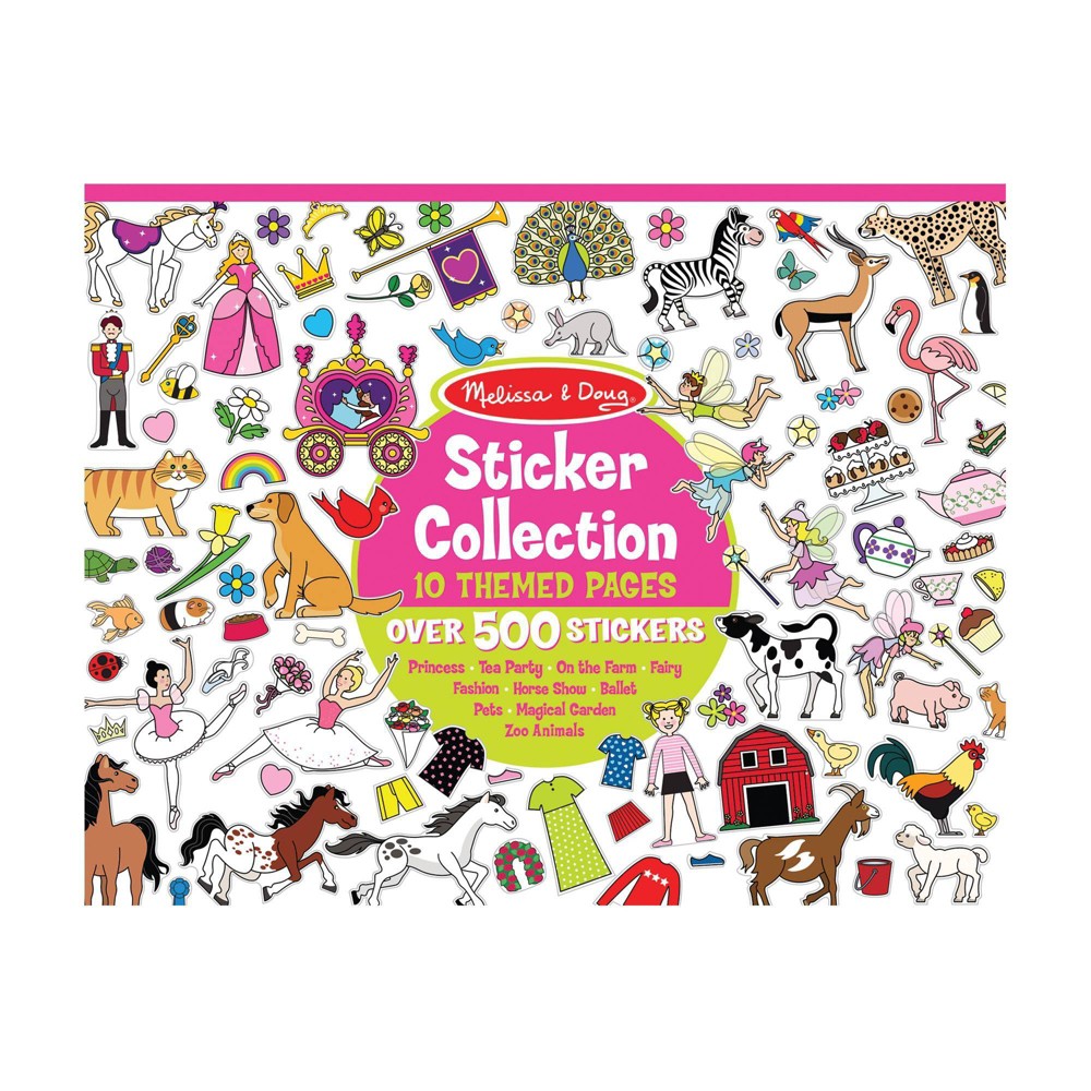 Melissa & Doug Sticker Princesses & Tea Party & Animals Collection Book - 500+ Reusable Stickers