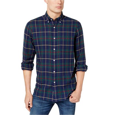 Club Room Mens Tartan Plaid Button Up Shirt