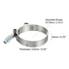 Unique Bargains 304 Stainless Steel T-Bolt Connecting Hose Clamps 2 Pcs - 2 of 4