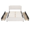 NicBex Queen Velvet Upholstered Platform Bed Frame with Stud Trim Headboard and 4 Drawers,Wood Slats Support,No Box Spring Needed,Easy Assembly - 3 of 4