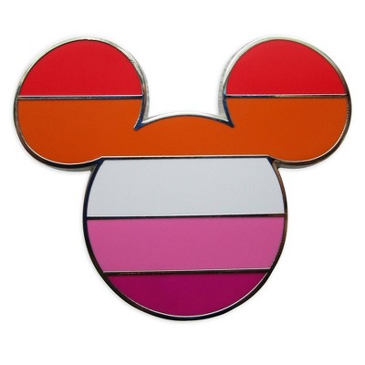 Disney Mickey Mouse Pride Flag Pin - Pink/Red/White - Disney Store