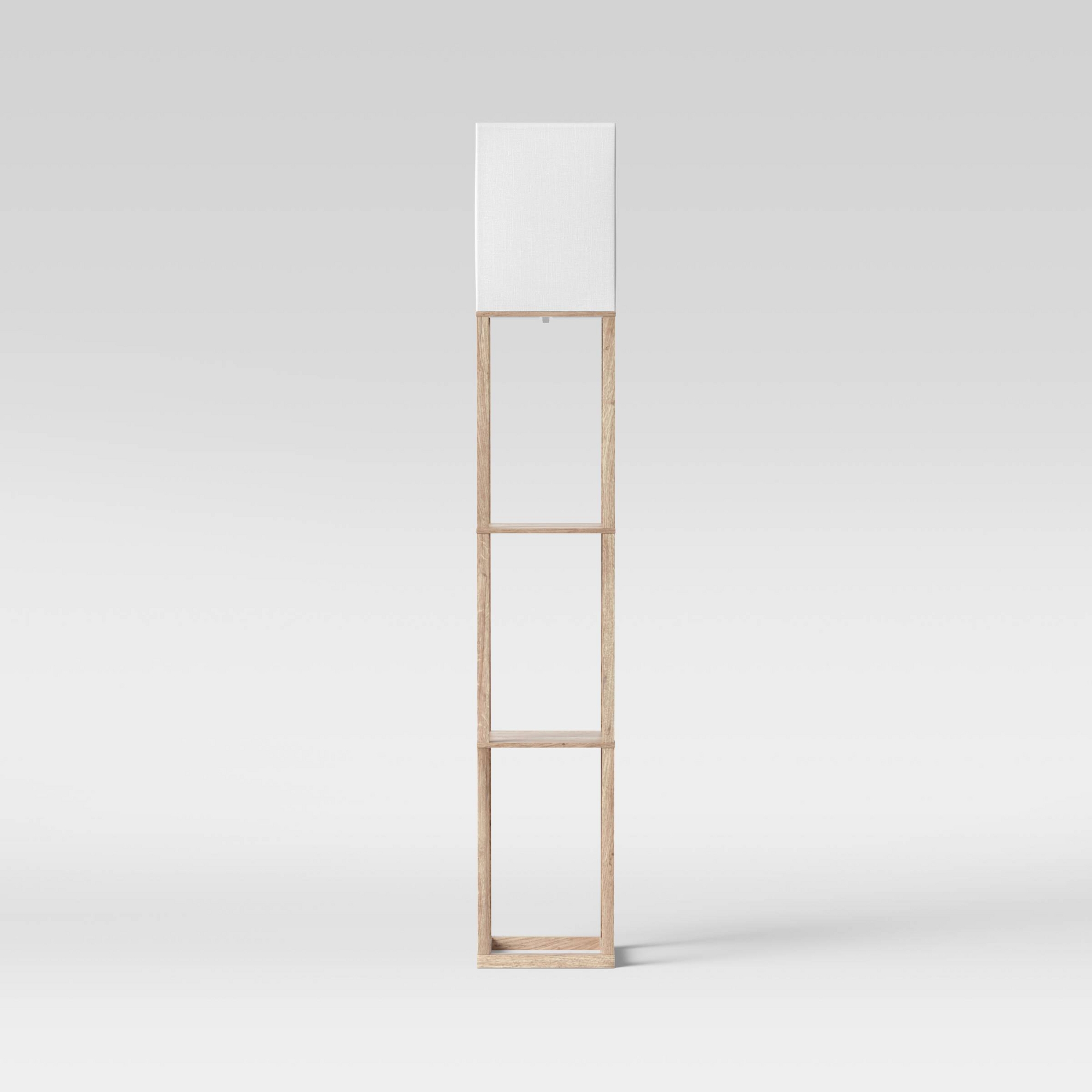 62.5" Alabaster Shelf Floor Lamp Light Brown - Threshold™