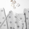 Bacati - Stars Gray Ikat Muslin 100 percent Cotton Universal Baby US Standard Crib or Toddler Bed Fitted Sheet - 2 of 4
