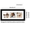 Americanflat 5.5x14 Collage Picture Frame with Shatter-Resistant Glass - Fits Three 4x4 Photos or One 5.5x14 Photo - Signature Collection - White - 2 of 4