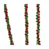 Kurt Adler Plastic Round Bead Garland, Twisted Strand, Red, Green and Gold, 9ft - 2 of 3