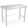 Stainless Steel Work Table，Commercial Prep Table with Open Base for Kitchen Restaurant Food Truck - 3 of 4