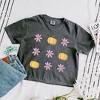 Simply Sage Market Women's Pumpkins and Flowers Short Sleeve Relaxed Fit Cropped Tee - 3 of 4