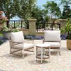 FIONECA 3-Piece Bohemian Outdoor Lounge Set ¨C 2 Rope-Woven Chairs & Glass-Top Table with Waterproof Cushions, Patio/Garden/Poolside - 2 of 4