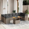 vidaXL Garden Sofa Set Grey PE rattan Large Modular Garden Sofa Set - 2 of 4