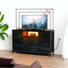 8-Drawer LED Dresser TV Stand with Power Outlet for 55'' TV - Wide Storage Chest for Bedroom, Living Room & Entryway, Wood Top Console Table - 4 of 4