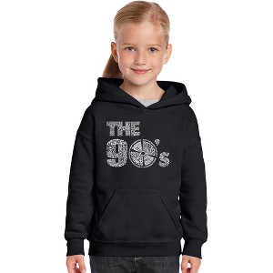 LA Pop Art Girl's Word Art Hooded Sweatshirt - 90S - 1 of 4