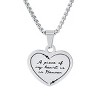 Steeltime 24" Stainless Steel " A Piece Of My Heart Is In Heaven" Heart Pendant Necklace - 2 of 4