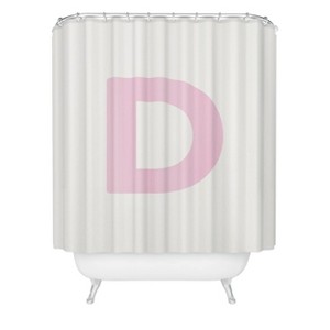 Deny Designs April Lane Art Block Monogram Shower Curtain - 1 of 3