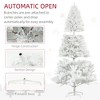 TopComfy Christmas Tree Stand Unlit Artificial Tree Auto Open Design for Holiday Decor, White, 49.2"*49.2"*88.6" - 4 of 4