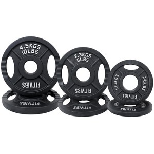 Kumasinova 2"Dia Olympic Cast Iron Weight Plate for Strength Training and Weightlifting,Barbell Free Weight Plates Set - 1 of 4