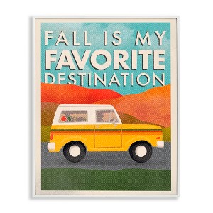 Stupell Industries Vintage Fall Favorite Destination Framed Giclee Art - 1 of 4