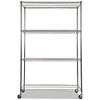 Alera NSF Certified 4-Shelf Wire Shelving Kit with Casters, 48w x 18d x 72h, Silver - 2 of 4