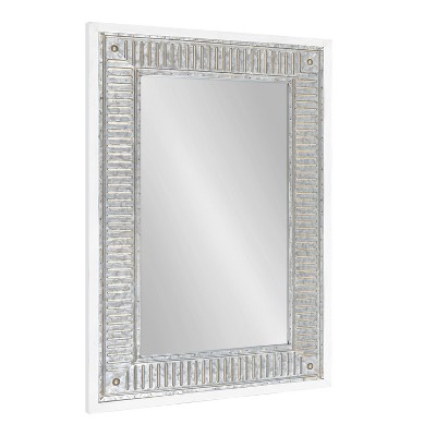 20" x 29.7" Deely Rectangle Wall Mirror White - Kate & Laurel All Things Decor