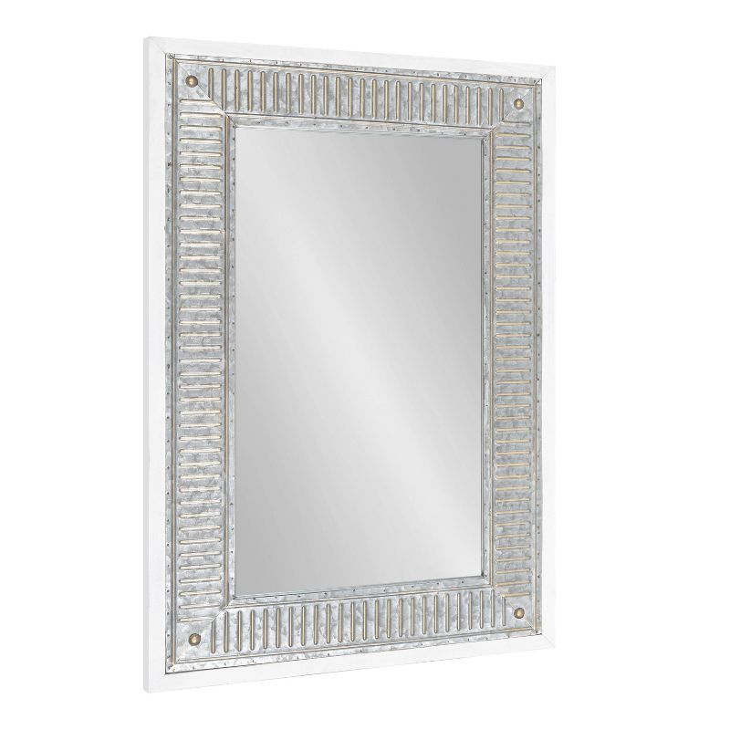 20&#34; x 29.7&#34; Deely Rectangle Wall Mirror White - Kate &#38; Laurel All Things Decor, 1 of 8
