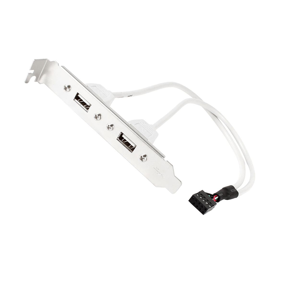 Unique Bargains Plastic Metal 30cm Dual USB 2.0 A Female Electronics Cable Connectors 1 Pc - thumbnail 2