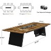 Tribesigns Modern 8ft Conference Table, Meeting Room Table with Cable Management, Large Business Seminar Furniture for Boardroom - 3 of 4