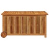 VidaXL Patio Storage Box with Wheels 44.5"x19.7"x22.8" Solid Wood Acacia - 4 of 4