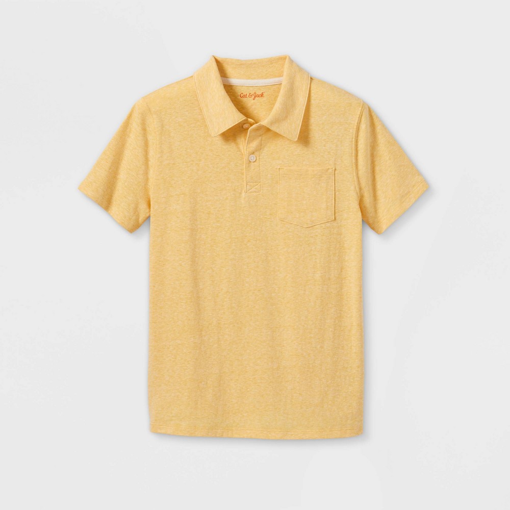 Boys' Knit Polo Short Sleeve Shirt - Cat & Jack Yellow M