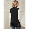 Women's Fringe Sleeveless Collar Longline Cardigan Vest Bohemian Layered Outerwear for Casual Outings, Music Festivals - 4 of 4