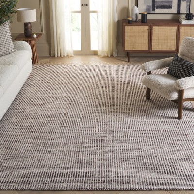 Ivory Tufted Handmade Wool 8' x 10' Rectangular Rug