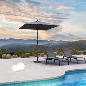 PURPLE LEAF Patio Umbrella Outdoor Table Umbrella Aluminum Frame Market Umbrella Sun Umbrella with 8 Sturdy Ribs - 1 of 4