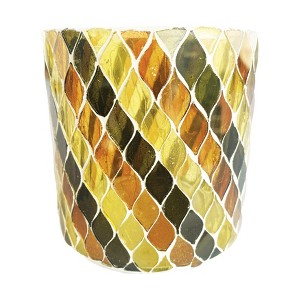 Storied Home Round Glass Mosaic Votive Candleholder, Multicolor - 1 of 2
