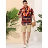 INSPIRE CHIC Men's Summer Beach Checked Short Sleeve Color Block Hawaiian Plaid Shirts - 3 of 4