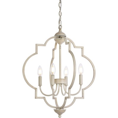 Weathered Dove 4-Light Metal Pendant with Adjustable Chain