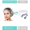 100PCS Disposable Shower Caps, Plastic Clear Hair Cap Large Thick Waterproof Bath Caps , Hotel Travel Essentials Accessories - 4 of 4